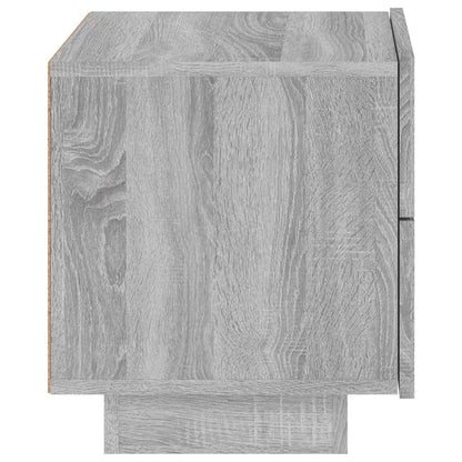 Sängbord Nattduksbord Sonoma Grå med LED-lampor 70x36x40,5 cm