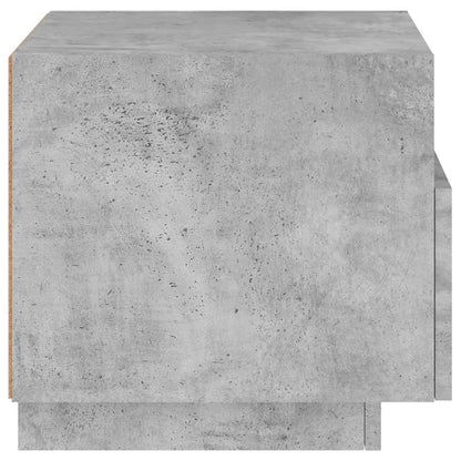 Sängbord med LED-lampor 2 st betonggrå 40x39x37 cm