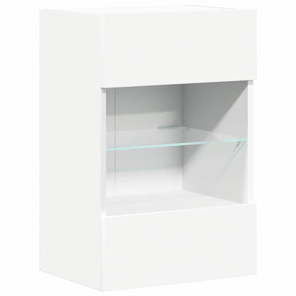 Nástenné skrinky s LED osvetlením pre TV 2 st vit 40x30x60,5 cm