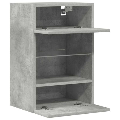 Nástenné skrinky s LED osvetlením pre TV 2 st betonggrå 40x30x60,5 cm