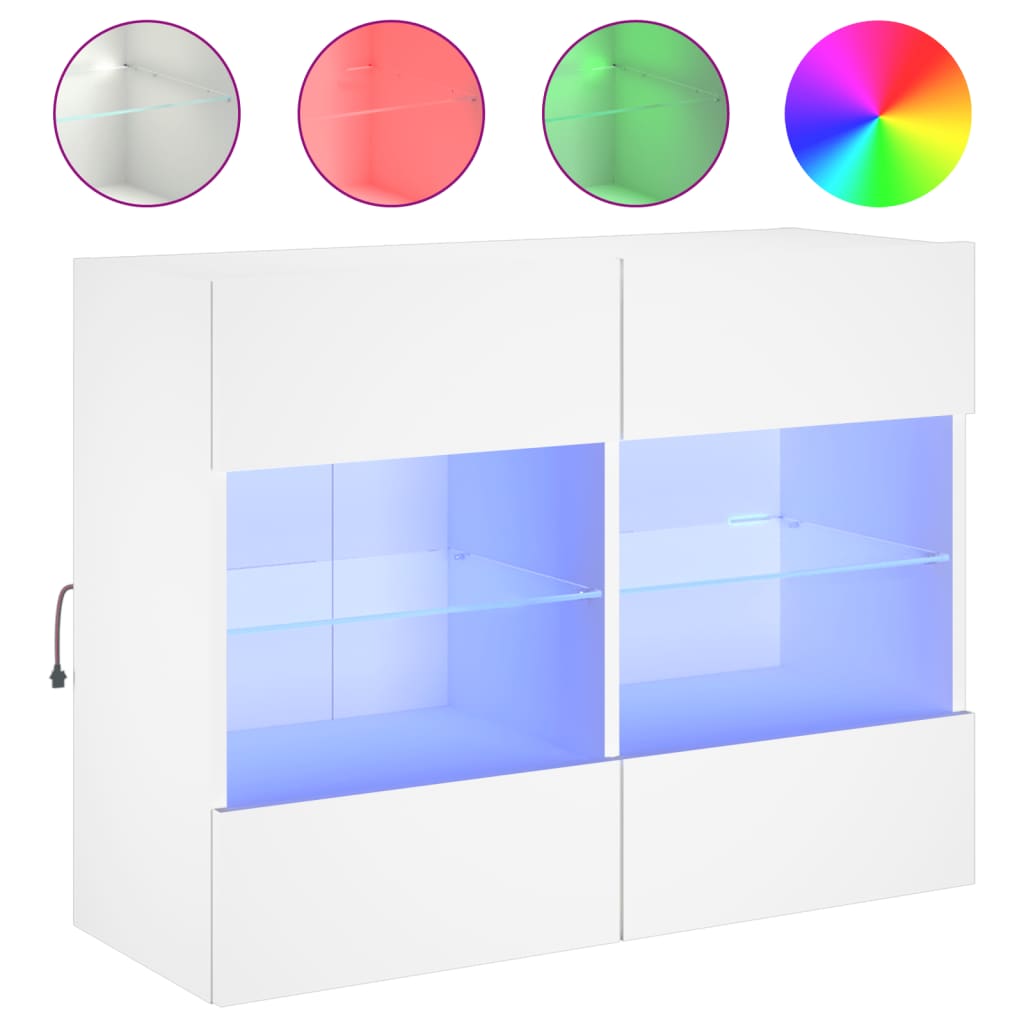 TV-Möbel Vit TV-Bänk LED 78,5x30x60,5 cm