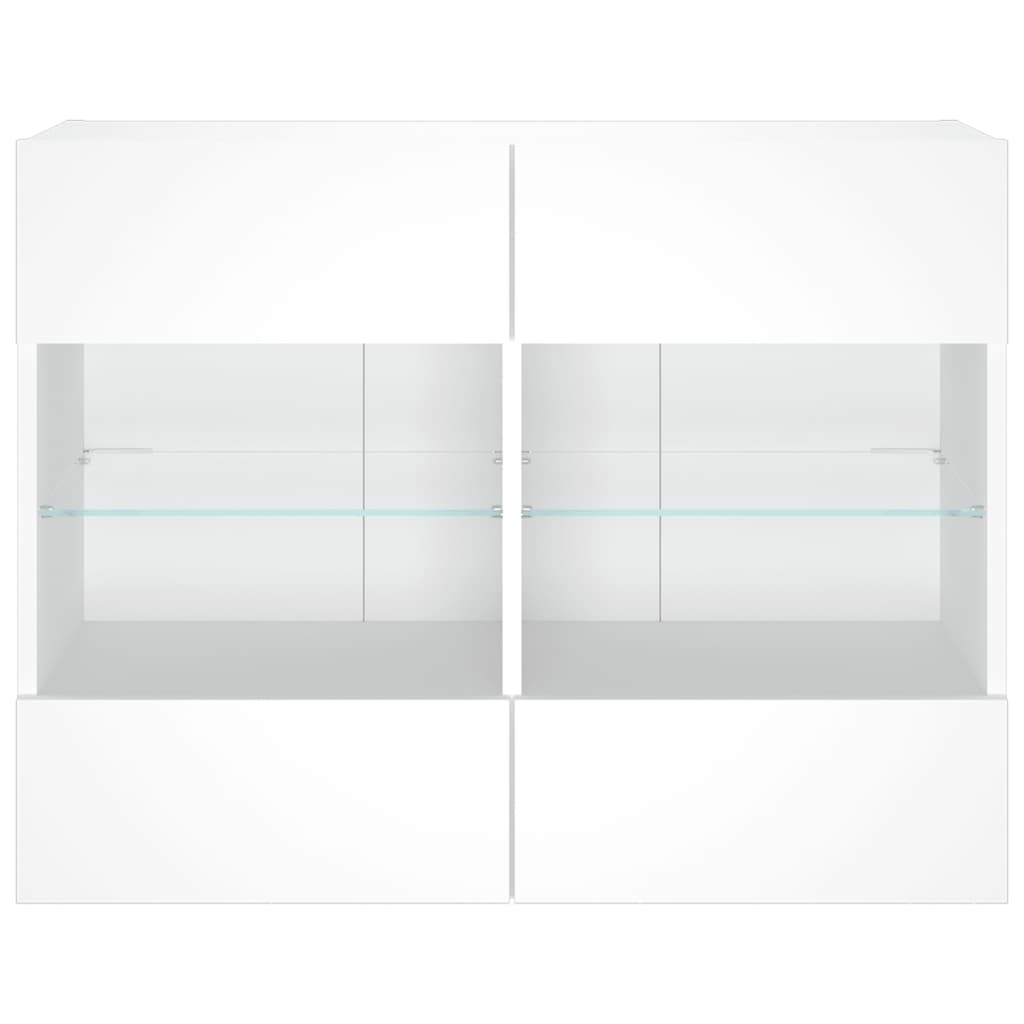 TV-Möbel Vit TV-Bänk LED 78,5x30x60,5 cm