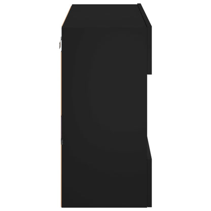 TV-Möbel Svart TV-Bänk LED 78,5x30x60,5 cm