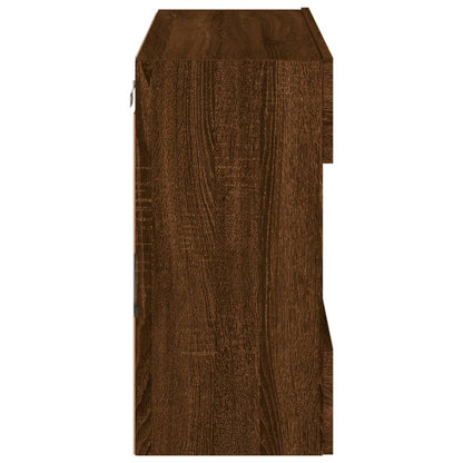 TV-Möbel Brun Ek TV-Bänk LED 78,5x30x60,5 cm