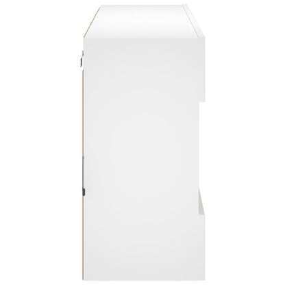 TV-Möbel Vit Väggmonterad TV-Bänk LED 98,5x30x60,5 cm