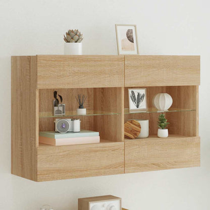 TV-Möbel Sonoma Ek TV-Bänk LED 98,5x30x60,5 cm