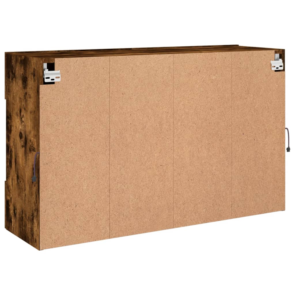 TV-Möbel Rökfärgad Ek TV-Bänk LED 98,5x30x60,5 cm