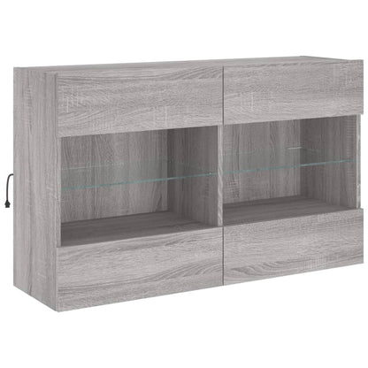 TV-Möbel Sonoma Grå TV-Bänk LED 98,5x30x60,5 cm
