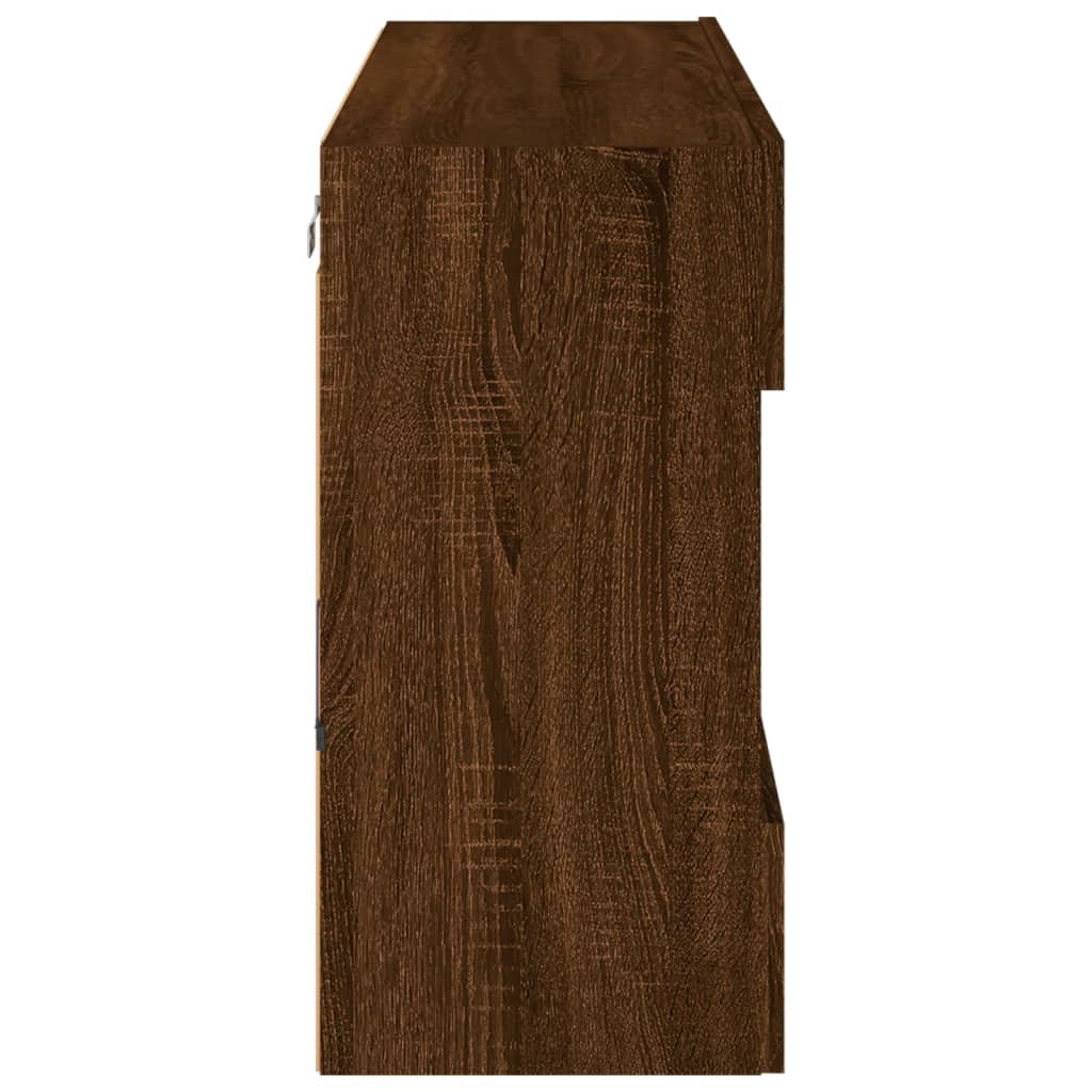 TV-Möbel Brun Ek TV-Bänk LED 98,5x30x60,5 cm