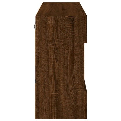 TV-Möbel Brun Ek TV-Bänk LED 98,5x30x60,5 cm