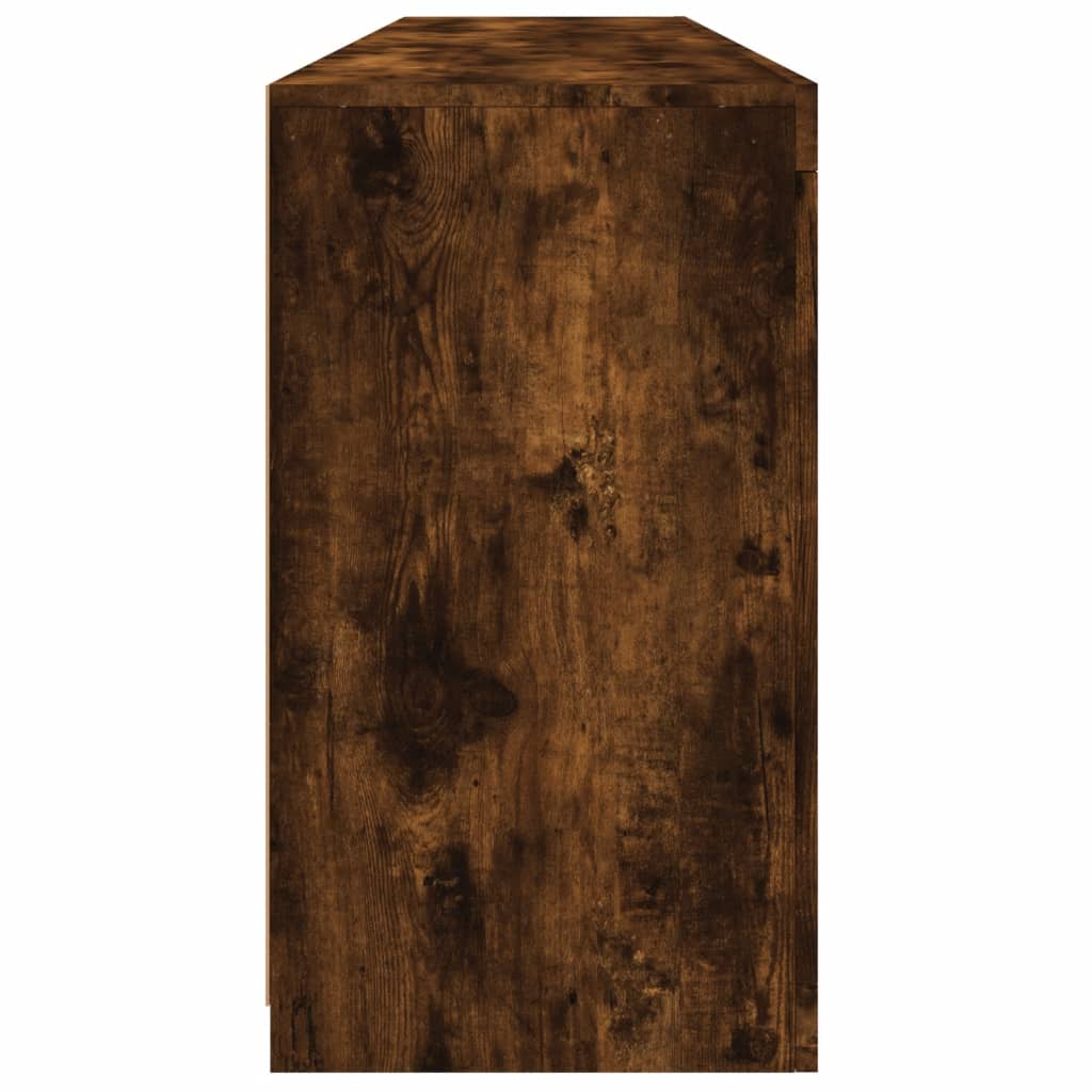 Skänk Rökfärgad Ek LED-belysning 162x37x67 cm