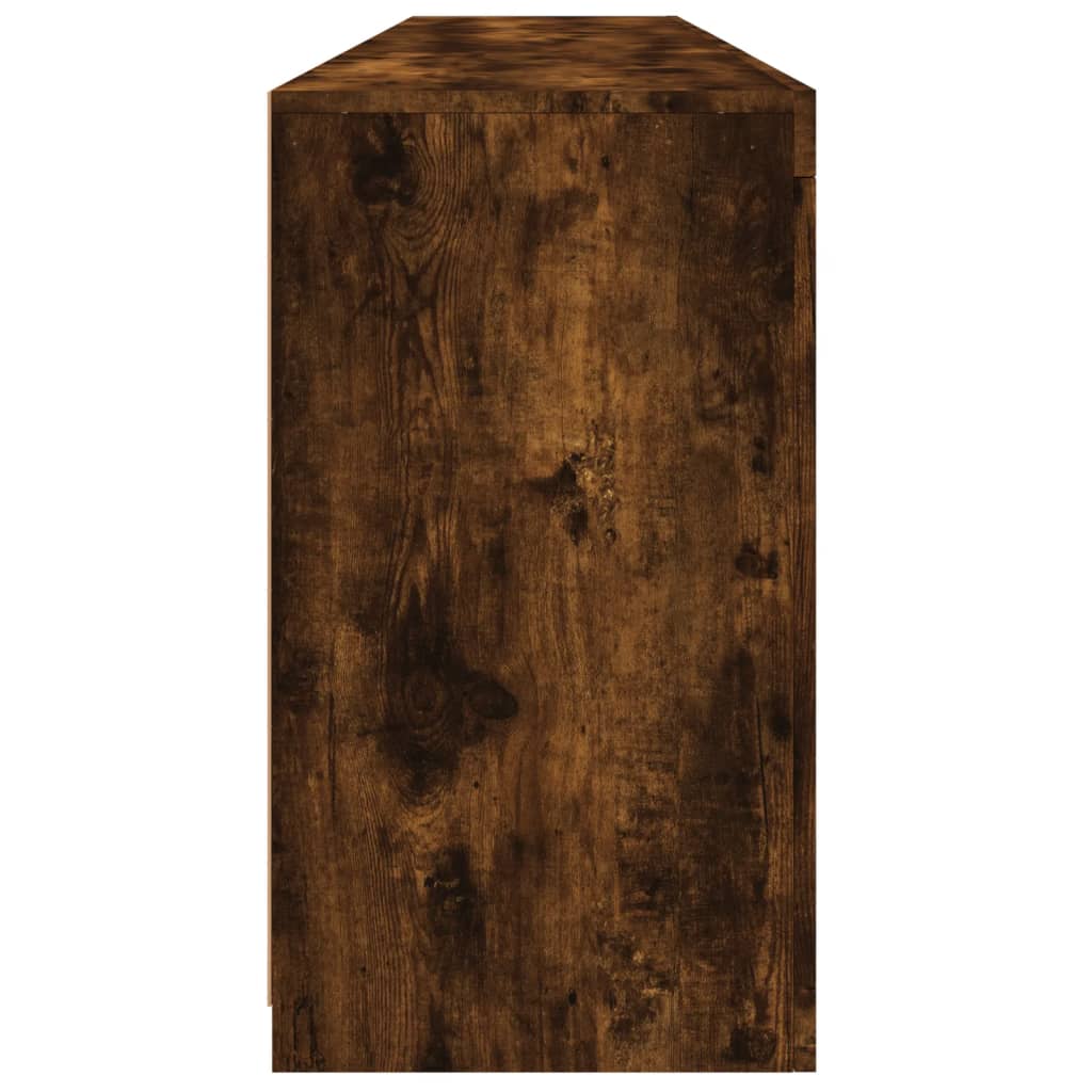 Skänk Rökfärgad Ek LED-belysning 181,5x37x67 cm