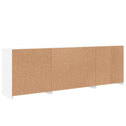 Skänk Vit LED-belysning 202x37x67 cm