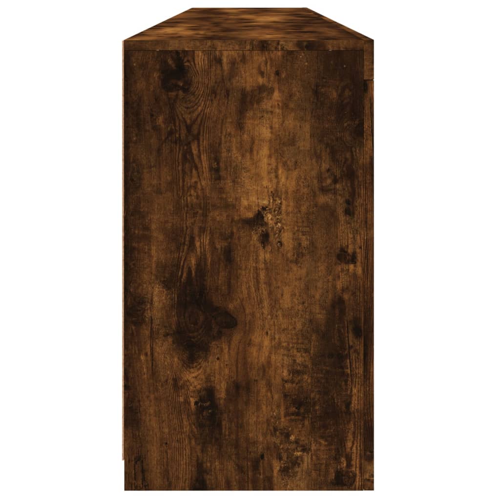 Skänk Rökfärgad Ek LED-belysning 202x37x67 cm