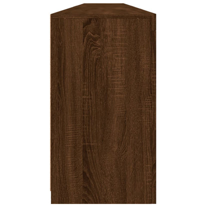 Skänk Brun Ek LED-belysning 283x37x67 cm