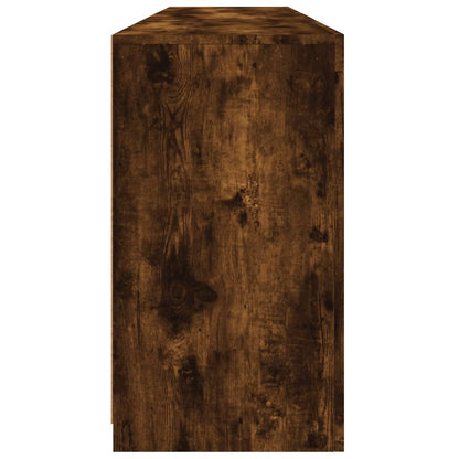 Skänk Rökfärgad Ek LED-belysning 162x37x67 cm