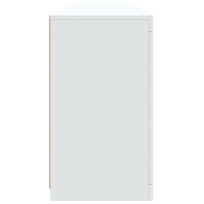 Skänk Vit LED-belysning 181,5x37x67 cm