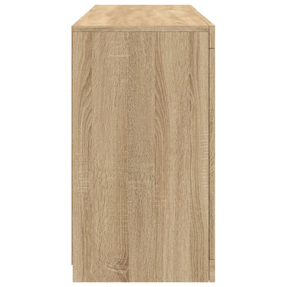 Skänk Sonoma Ek LED-belysning 123x37x67 cm