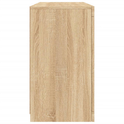 Skänk Sonoma Ek LED-belysning 123x37x67 cm