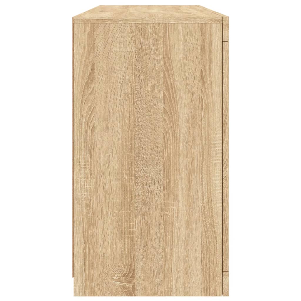 Skänk Sonoma Ek LED-belysning 142,5x37x67 cm