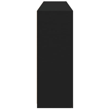 Skänk Svart LED-belysning 162x37x100 cm