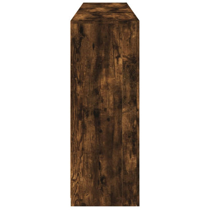 Skänk Rökfärgad Ek LED-belysning 162x37x100 cm