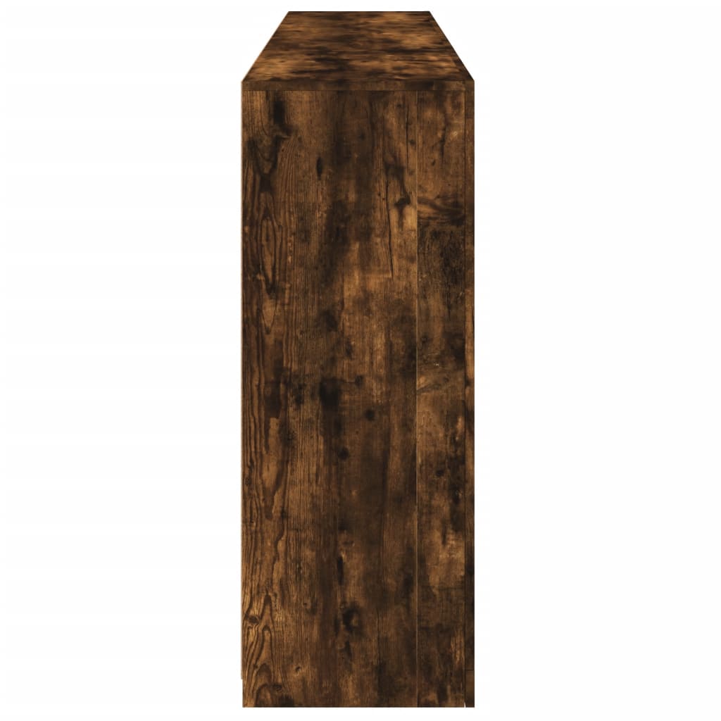 Skänk Rökfärgad Ek LED-belysning 181,5x37x100 cm