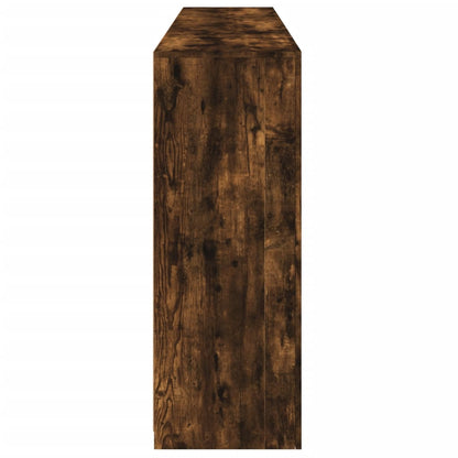 Skänk Rökfärgad Ek LED-belysning 181,5x37x100 cm