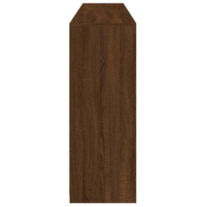 Skänk Brun Ek LED-belysning 181,5x37x100 cm