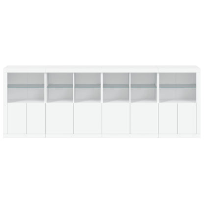 Skänk Vit LED-belysning 283x37x100 cm