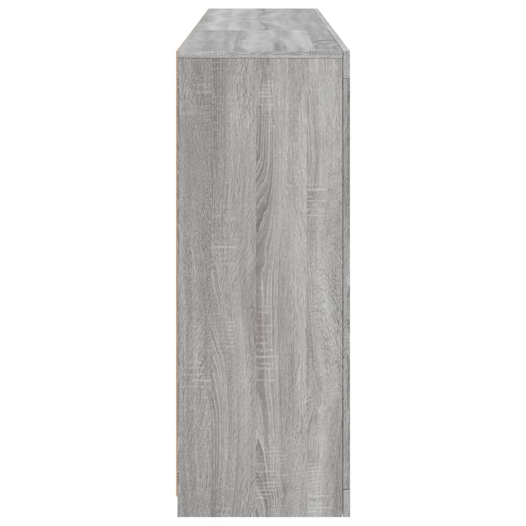 Skänk Sonoma Grå LED-belysning 162x37x100 cm