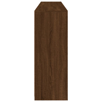 Skänk Brun Ek LED-belysning 181,5x37x100 cm