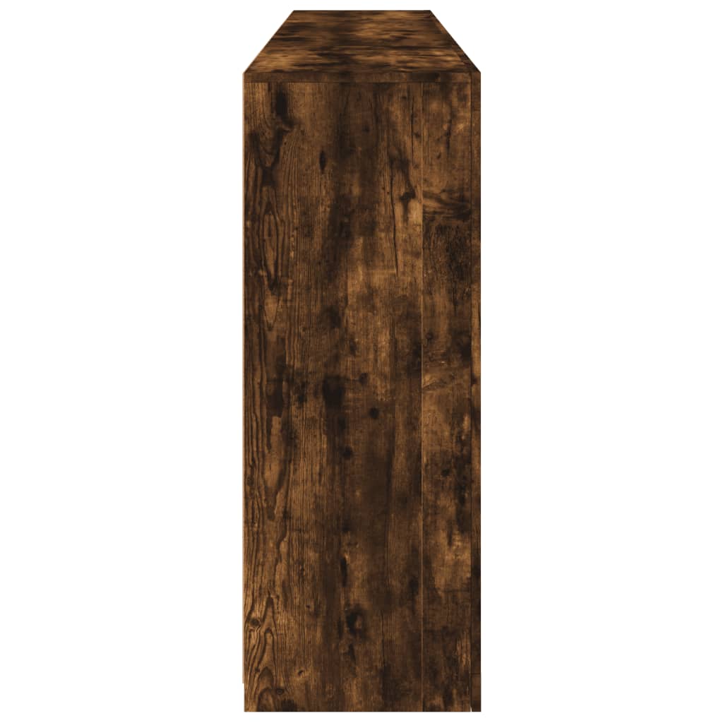 Skänk Rökfärgad Ek LED-belysning 202x37x100 cm