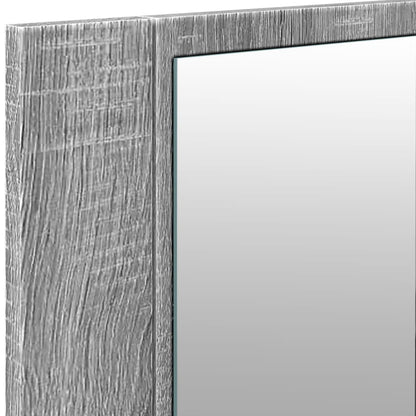 Badrumsspegel Spegelskåp LED Sonoma Grå 100x12x45 cm