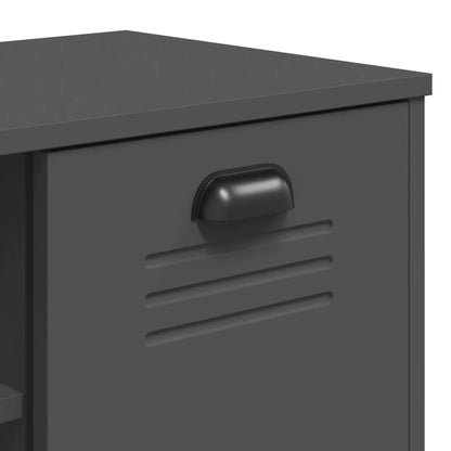 Skoställ Grå Skobänk VIKEN antracitgrå 106x35x45 cm