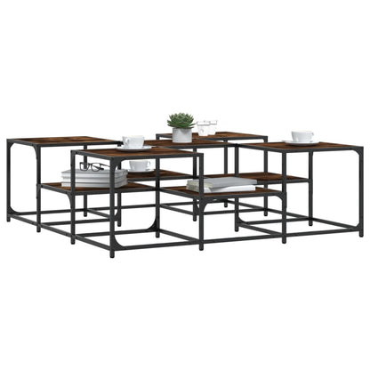 Soffbord Rökfärgad Ek 121x121x40 cm