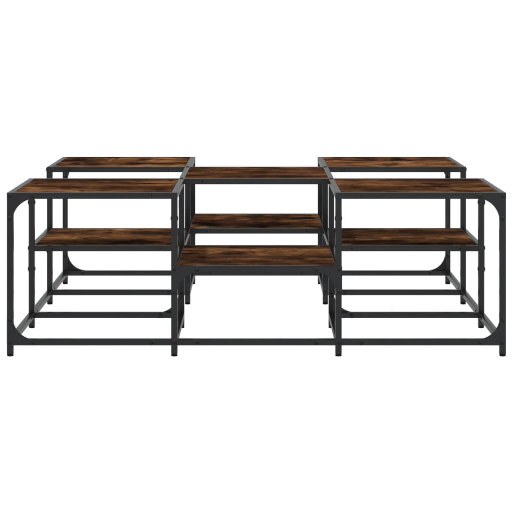 Soffbord Rökfärgad Ek 121x121x40 cm