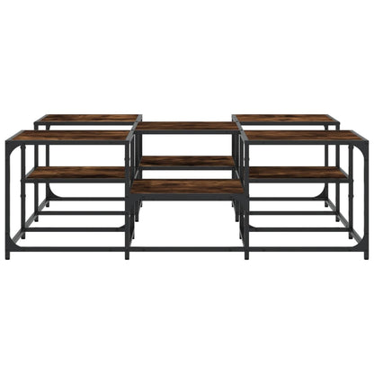 Soffbord Rökfärgad Ek 121x121x40 cm