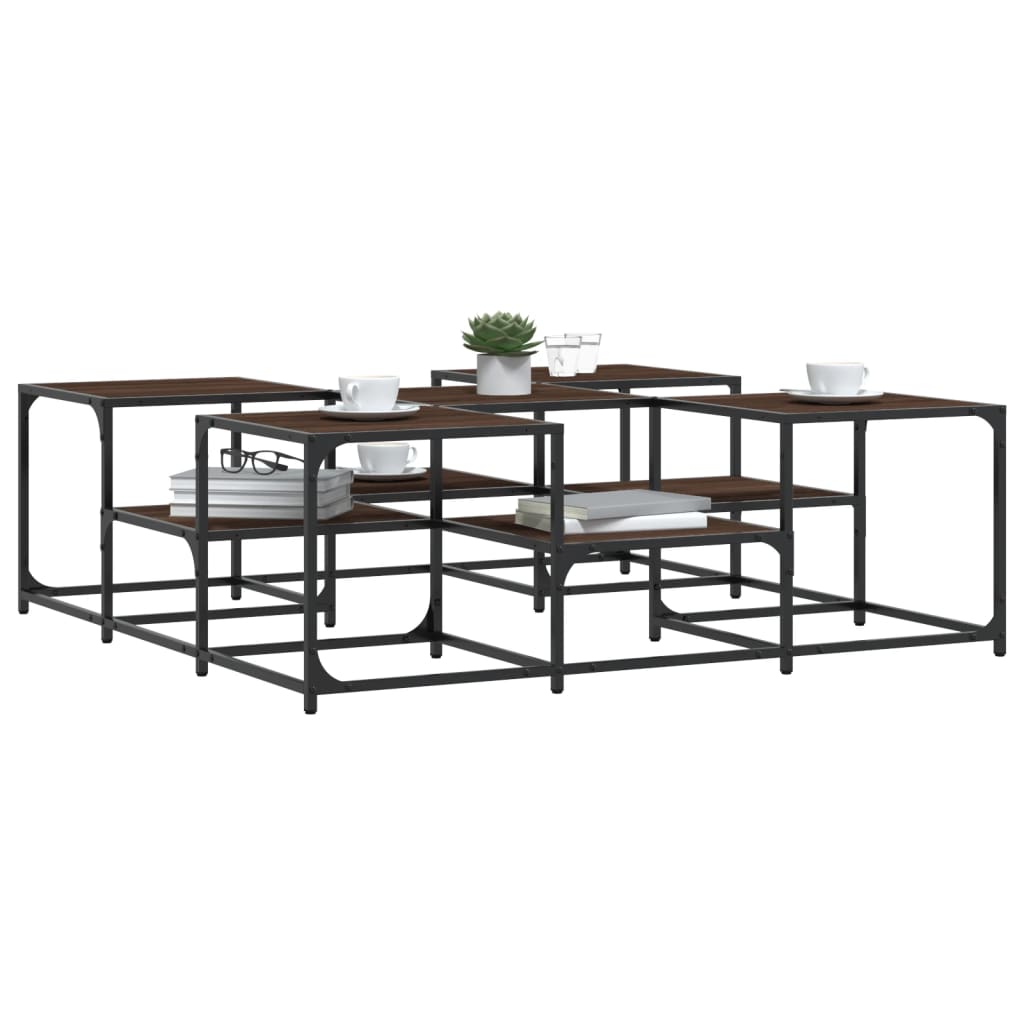 Soffbord Rökfärgad Ek Brun Ek 121x121x40 cm