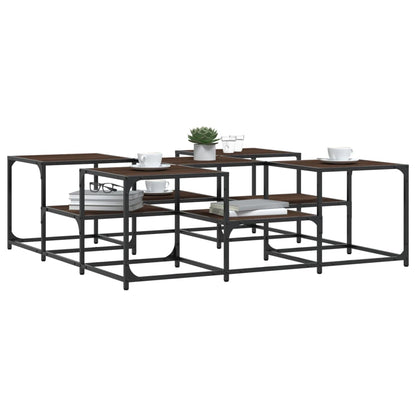 Soffbord Rökfärgad Ek Brun Ek 121x121x40 cm