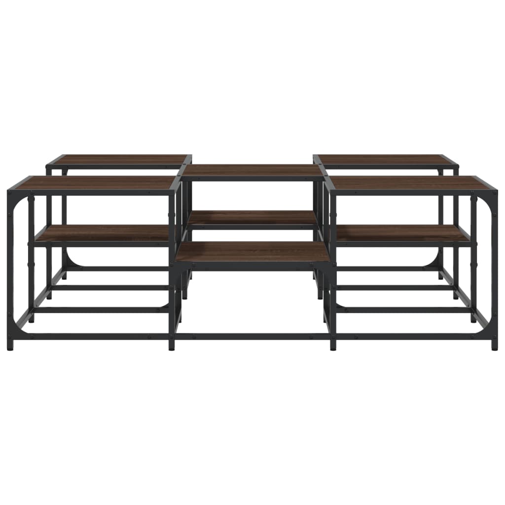 Soffbord Rökfärgad Ek Brun Ek 121x121x40 cm