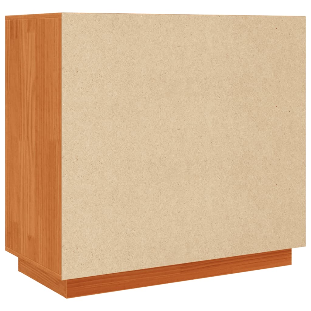 Skänk Brun vaxbrun 80x40x75 cm massiv furu