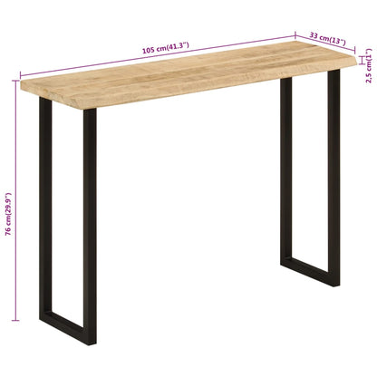 Avlastningsbord Konsollbord Trä med levande kant 105x33x76 cm massivt mangoträ