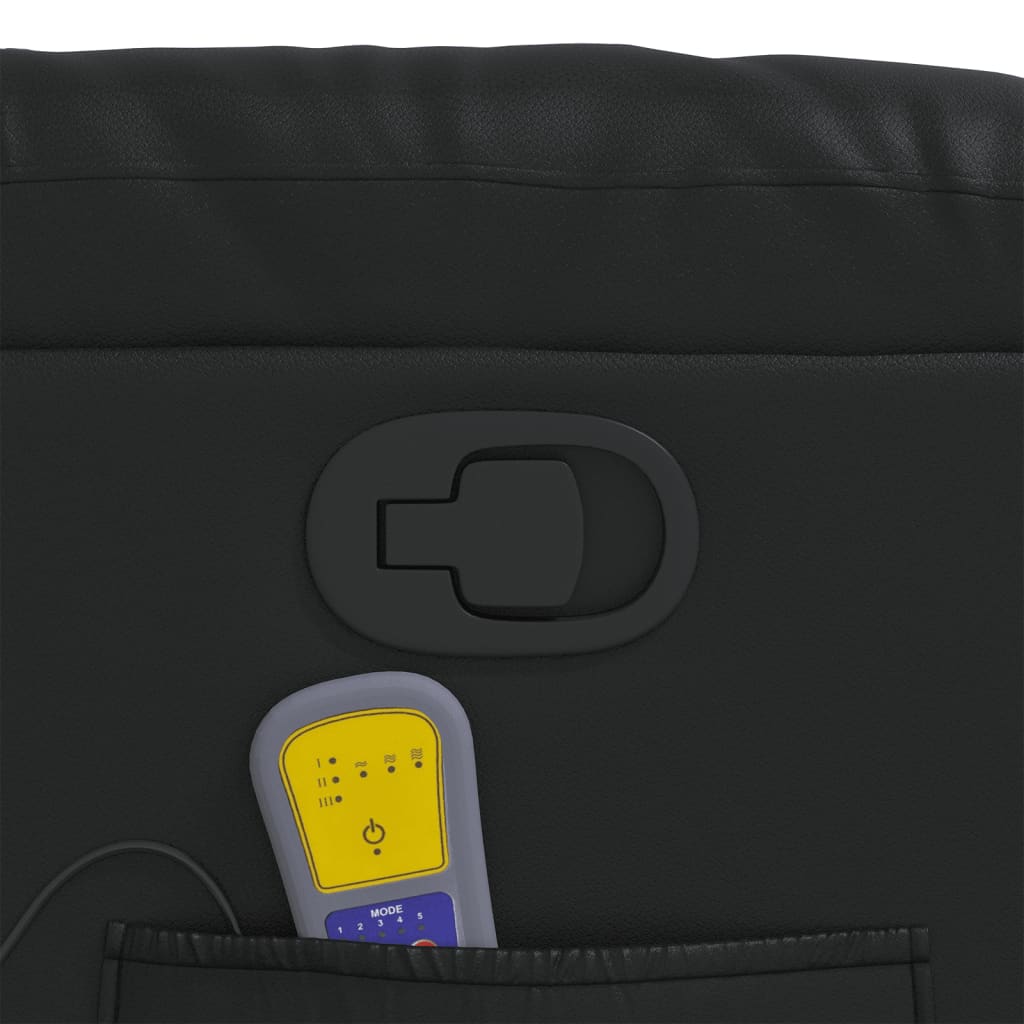 Elektrisk Massagefåtölj Svart konstläder