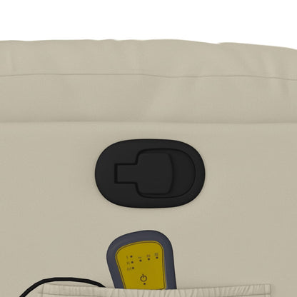 Elektrisk Massagefåtölj Gräddvit konstläder