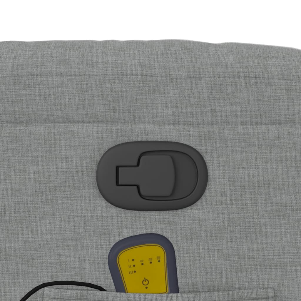 Elektrisk Massagefåtölj Ljusgrå tyg