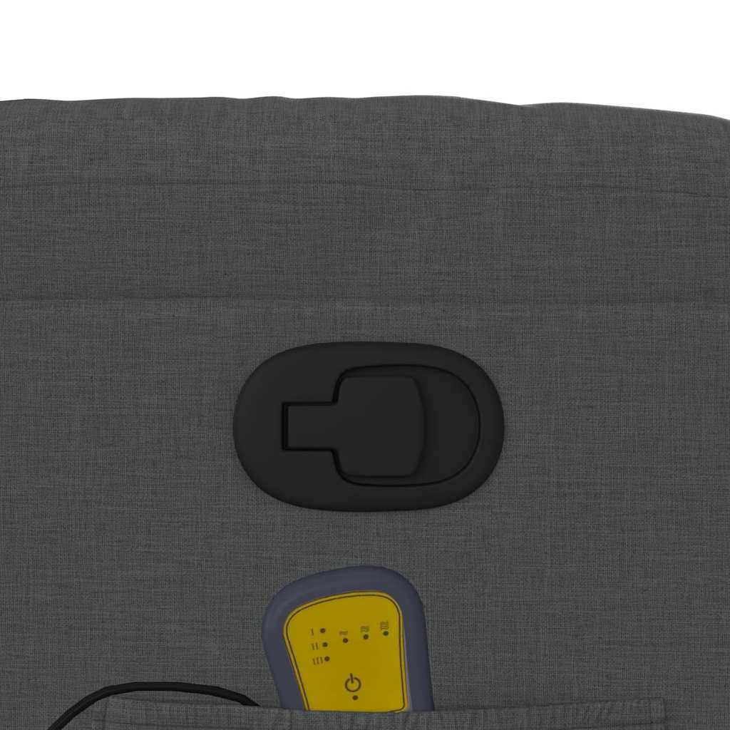 Elektrisk Massagefåtölj Mörkgrå tyg