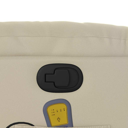 Elektrisk Massagefåtölj Gräddvit konstläder