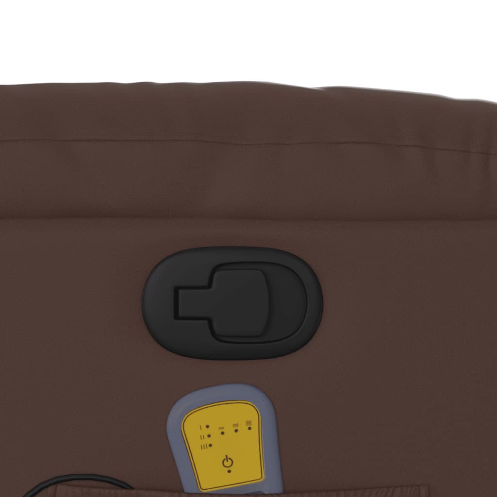 Elektrisk Massagefåtölj Brun konstläder