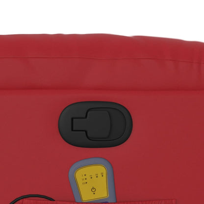 Elektrisk Massagefåtölj Röd konstläder